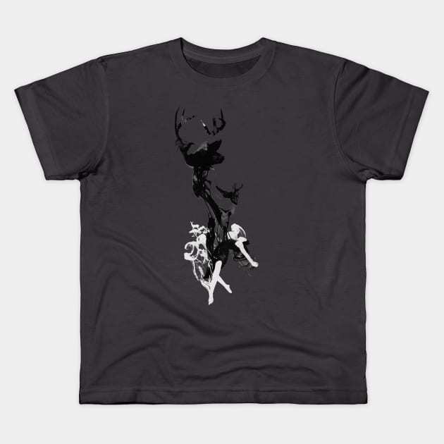 Last Time I Was A Deer Kids T-Shirt by astronaut